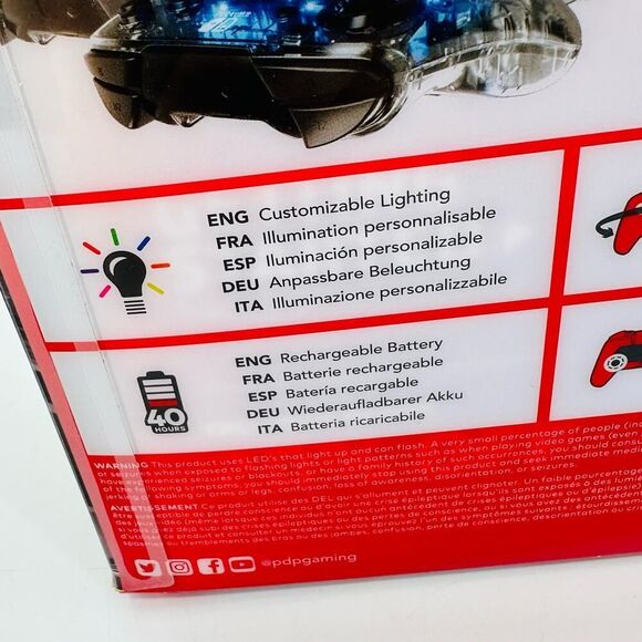 PDP Afterglow Prismatic Wireless Deluxe Controller for Nintendo Switch Clear - Picture 9 of 12